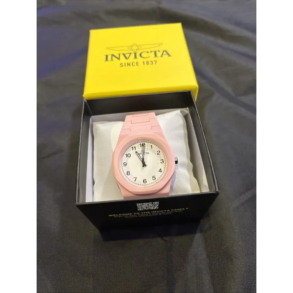 Invicta Celestial Lady 40mm Pink Tone Case White Metal Dial Pink 70389